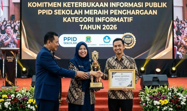 Komitmen Keterbukaan Informasi, PPID Sekolah Raih Penghargaan Kategori Informatif Tahun 2026